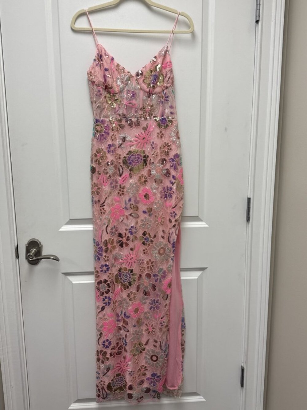 Mac Duggal Size 2 Pink 68718 Sequin Beaded Sleeveless Formal Gown Dress NWT Prom - Picture 5 of 12